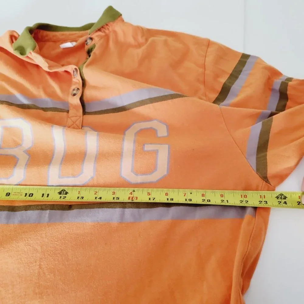 Urban Outfitters BDG Polo Shirt Oversized Vintage Style University Orange S - Picture 8 of 11